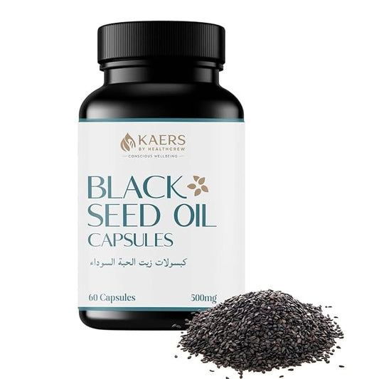 Black Seed Oil Capsules | 500mg - 60 Veg Capsules - Kaers Life