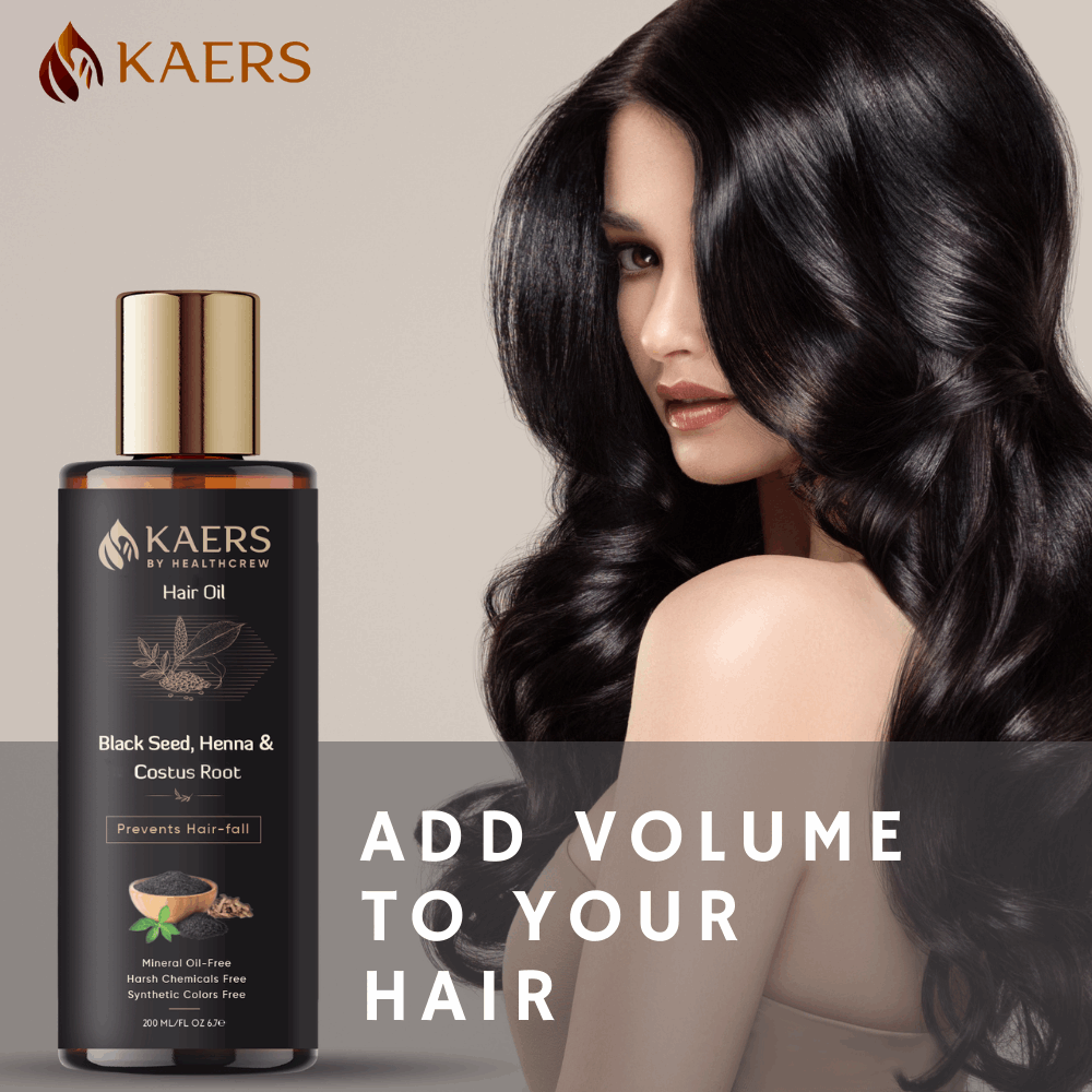 Kaers Hair Care Combo | Black Seed & Henna Shampoo + Black Seed, Henna & Costus Root Hair Oil - Controls Hair Fall & Thinning | 400 ml + 200 ml - Kaers Life - Shampoo 400 ml & Hair Oil - kaers-kalonji-hair-care-combo-black-seed-henna-shampoo-black-seed-henna-costus-root-hair-oil-nourishment-of-hair-paraben-free-sles-free-dioxane-free-mineral-oil-free-controls-hair-fall-thinni -