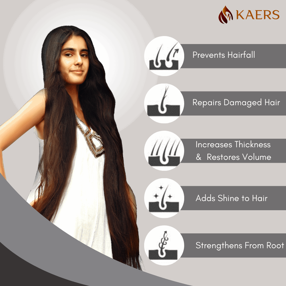 Kaers Hair Care Combo | Black Seed (Kalonji) & Henna Shampoo + Black Seed (Kalonji), Henna & Costus Root Hair Oil - Controls Hair Fall & Thinning | 200 ml + 200 ml - Kaers Life - Shampoo 200 ml & Hair Oil - kaers-kalonji-hair-care-combo-black-seed-henna-shampoo-black-seed-henna-costus-root-hair-oil-nourishment-of-hair-paraben-free-sles-free-dioxane-free-mineral-oil-free-controls-hair-fall-thinni - 