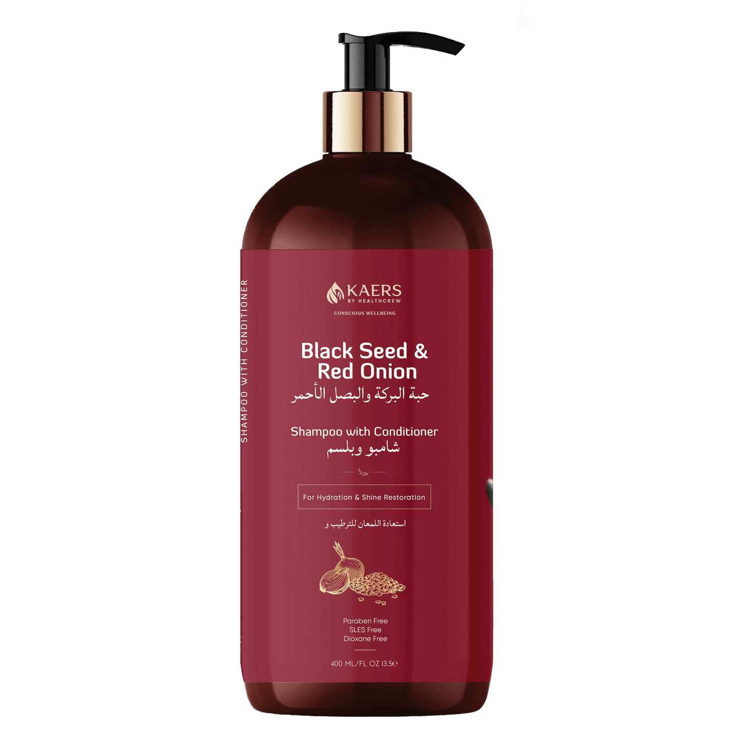 Herbal Shampoo with Conditioner - Black Seed and Red Onion - Kaers Life