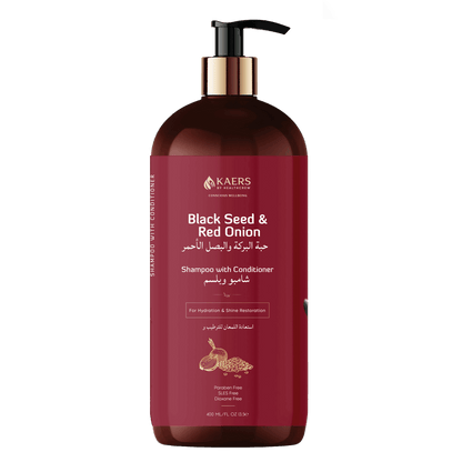 Herbal Shampoo with Conditioner - Black Seed and Red Onion - Kaers Life