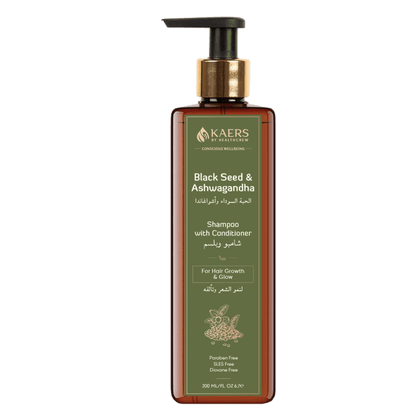 Herbal Shampoo with Conditioner - Black Seed and Ashwagandha - Kaers Life