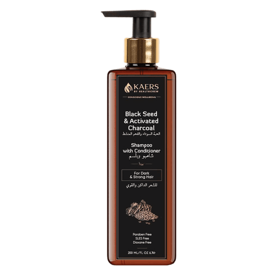 Herbal Shampoo With Conditioner - Black Seed and Activated Charcoal - Kaers Life