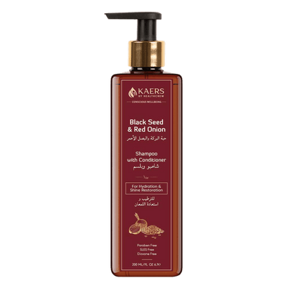 Herbal Shampoo with Conditioner - Black Seed and Red Onion - Kaers Life