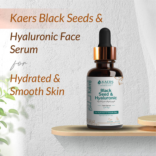 Black Seed (Kalonji) & Hyaluronic Face Serum For Hydrated & Smooth Skin | 30 ml