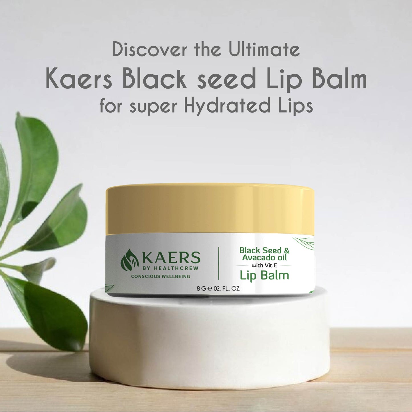 Black Seed (Kalonji) & Avocado Oil with Vit E Lip Balm - For Hydrated and Nourished Lips | 8 gm