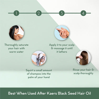 Herbal Shampoo with Conditioner - Black Seed and Ashwagandha - Kaers Life