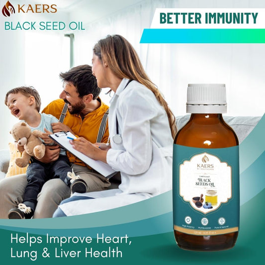 Kaers Kalonji (Black Seed) Oil - Pure, Cold-Pressed, & 100% Natural | 120 ml - Kaers Life - Edible Oil - kaers-by-healthcrew-pure-cold-pressed-100-natural-black-seed-kalonji-oil-200-ml - 